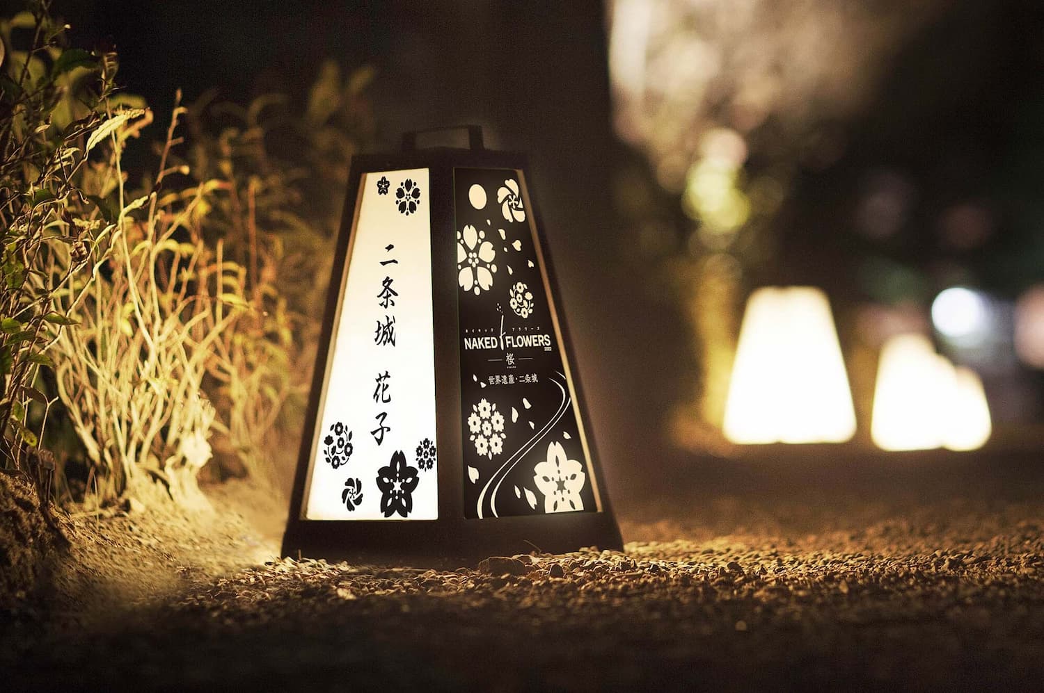 京都の文化財保護を目的としたNAKED FLOWERS お名前行灯プラン