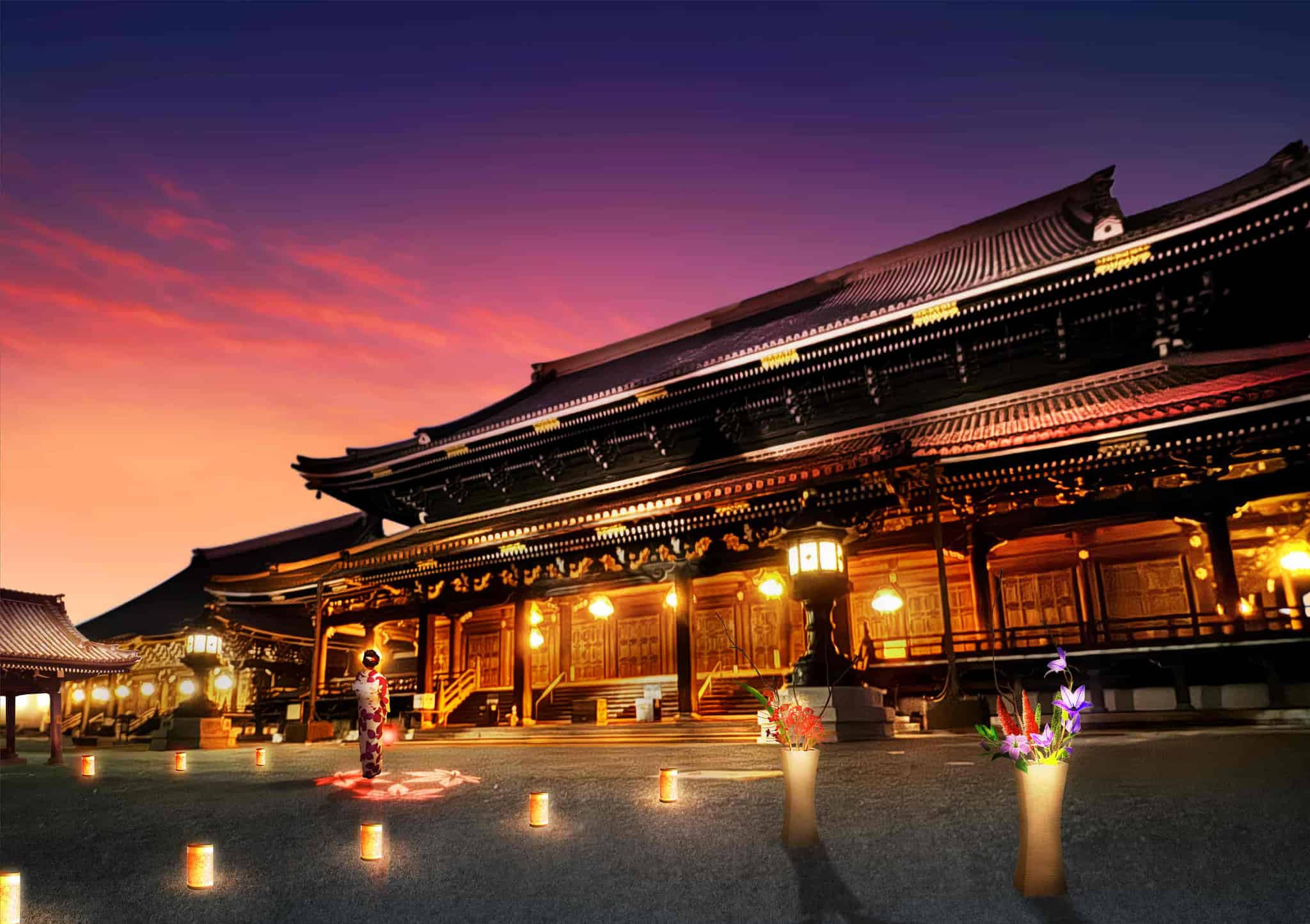 東本願寺ライトアップ