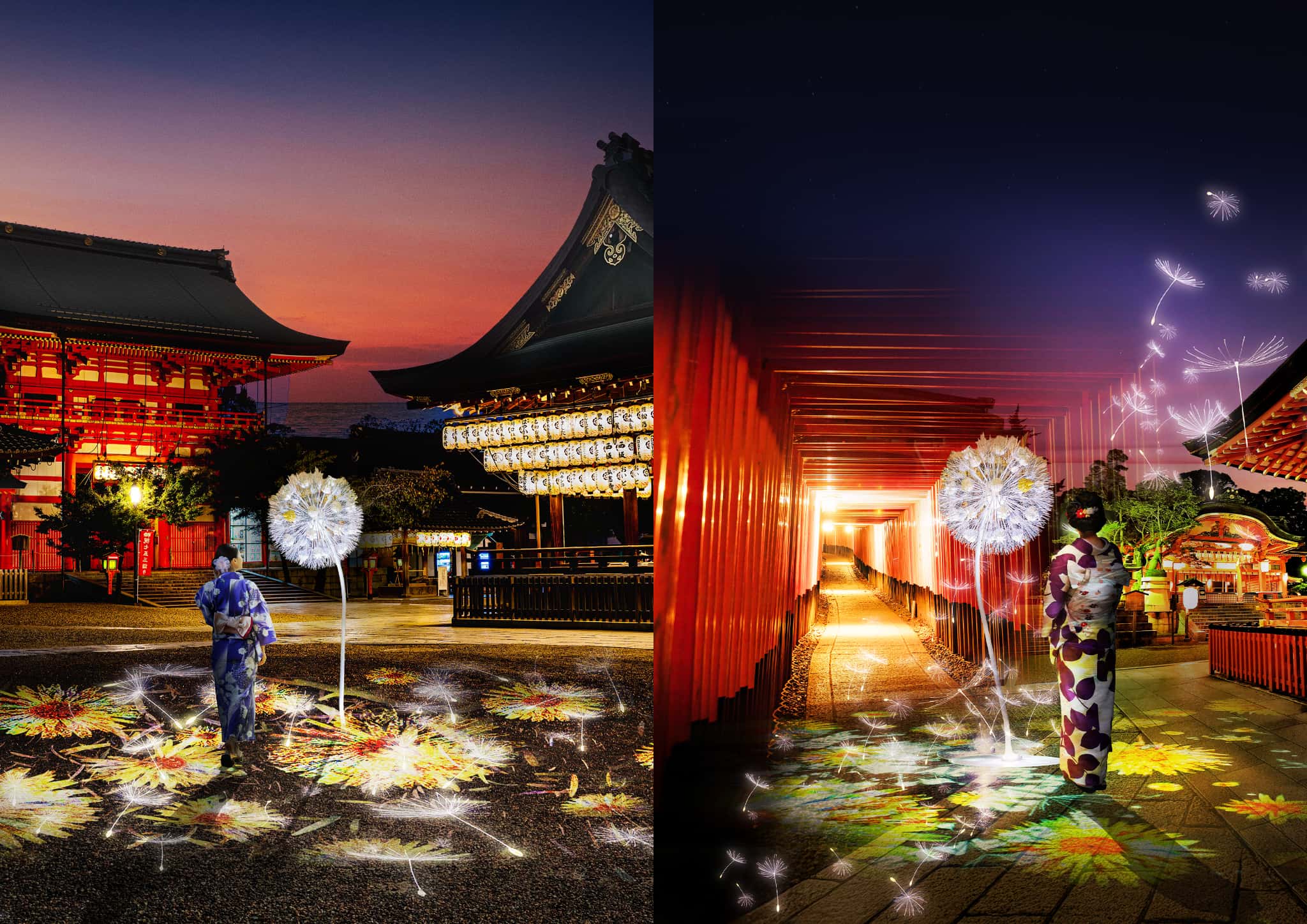 戦後80年の夏、京都から平和への祈りを世界へ京都 伏見稲荷大社・八坂神社にて、参加型アート『DANDELION PROJECT』開催